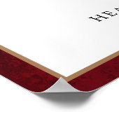 Weihnachts-Wappen Monogram Hochzeit Begrüßung Poster (Ecke)