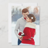 Weihnachts-Wappen | Whimsisches Foto Hochzeit Einladung (Rückseite)