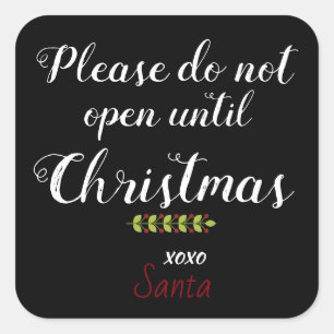 Weihnachts-Warn-Aufkleber für Erwachsene! Quadratischer Aufkleber