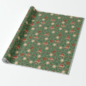 Weihnachts-Waschbär-Baseball-Geschenkpapier Geschenkpapier (Ungerollt)