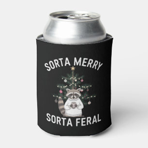 Weihnachts-Waschbär irgendwie fröhlich irgendwie w Dosenkühler