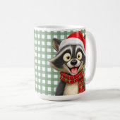 Weihnachts-Waschbär Kaffeetasse (VorderseiteRechts)