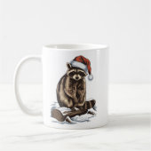 Weihnachts-Waschbär Kaffeetasse (Links)