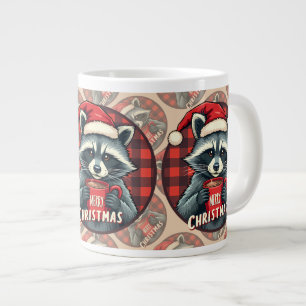Weihnachts-Waschbär-Kakao-Freude Jumbo-Tasse