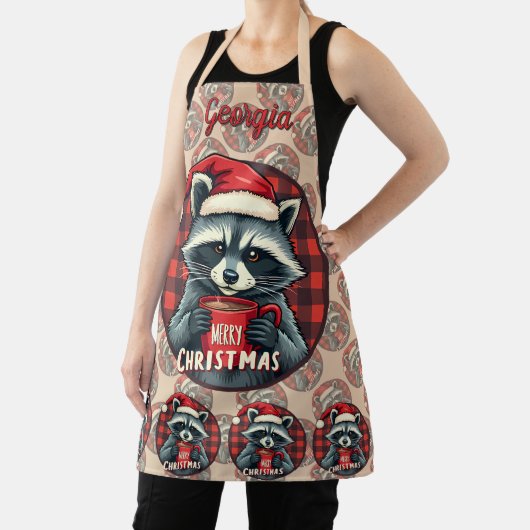 Weihnachts-Waschbär-Kakao-Freude Schürze (InSitu)