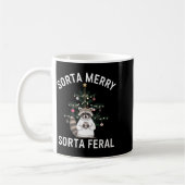 Weihnachts-Waschbär So ziemlich fröhlich, so zieml Kaffeetasse (Links)