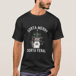 Weihnachts-Waschbär So ziemlich fröhlich, so zieml T-Shirt