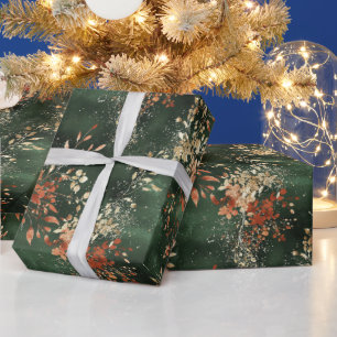 Weihnachts-Wasserfarbe-Botanik Geschenkpapier