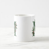 Weihnachts-Wasserfarbe-Botanisches Monogramm Buchs Kaffeetasse (Mittel)