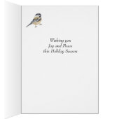Weihnachts Wasserfarbe Chickadee Bird Joy & Peace (Innen (Rechts))