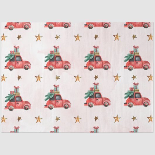 Weihnachts Wasserfarbe GoldI Design 17 Seidenpapier (Vorderseite)