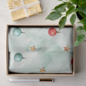 Weihnachts Wasserfarbe GoldI Design 20 Seidenpapier (Geschenk)