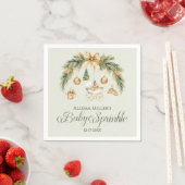 Weihnachts-Wasserfarbe-Grün Winter-Baby-Sprinkle Serviette (Beispiel)