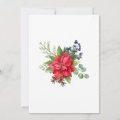 Weihnachts Wasserfarbe Rote Berries Hochzeit Einladung (Rückseite)