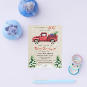 Weihnachts Wasserfarbe Truck Baby Duschbundle Freu Flyer (Einzeln)