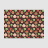 Weihnachts Wasserfarben Bauble Feriendekoration Seidenpapier (Vorderseite)