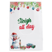 Weihnachts-Wasserfarben-Feier  Mittlere Geschenktüte (Rückseite)