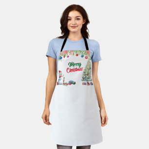 Weihnachts-Wasserfarben-Feier Schürze