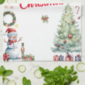 Weihnachts-Wasserfarben-Fest Geschirrtuch (Gefaltet)