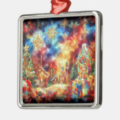 Weihnachts Wasserfarben gestanztes Glas Ornament Aus Metall (Links)