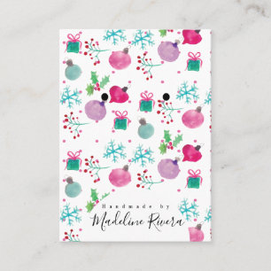 Weihnachts Wasserfarben Kunsthandwerkerkarte Ohren Telefonnummerkarte