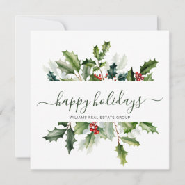 Weihnachts-Wasserfarben-Mistletoe Unternehmensgrüß Feiertagskarte