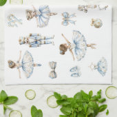 Weihnachts-Wasserfarben-Nutcracker-Muster Geschirrtuch (Gefaltet)