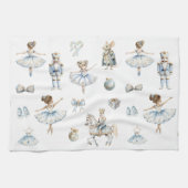 Weihnachts-Wasserfarben-Nutcracker-Muster Geschirrtuch (Horizontal)