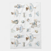 Weihnachts-Wasserfarben-Nutcracker-Muster Geschirrtuch (Vertikal)