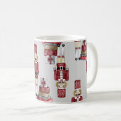Weihnachts-Wasserfarben-Nutcracker-Muster Kaffeetasse (VorderseiteRechts)