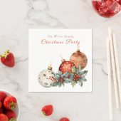 Weihnachts Wasserfarben Ornamente Benutzerdefinier Serviette (Beispiel)