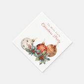 Weihnachts Wasserfarben Ornamente Benutzerdefinier Serviette (Ecke)