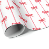 Weihnachts Wasserfarben, rote Bows und vertikale R Geschenkpapier (Rolleneckpunkt)