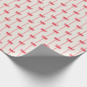 Weihnachts Wasserfarben, rote Bows und vertikale R Geschenkpapier (Ecke)