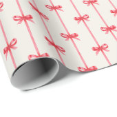 Weihnachts Wasserfarben, rote Bows und vertikale R Geschenkpapier (Rolleneckpunkt)