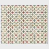 Weihnachts-Wasserfarben-Schneeflocken Geschenkpapier (Flach)