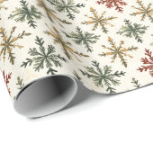 Weihnachts-Wasserfarben-Schneeflocken Geschenkpapier (Rolleneckpunkt)