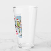 Weihnachts-Wasserfarbenmaler Vogel Glas (Links)