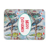 Weihnachts-Wasserfarbenmaler Vogel Magnet (Horizontal)