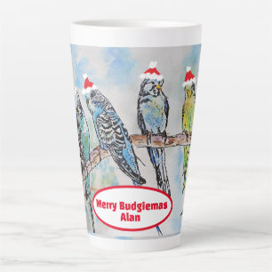 Weihnachts-Wasserfarbenmaler Vogel Milchtasse