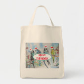 Weihnachts-Wasserfarbenmaler Vogel Tragetasche (Vorne)