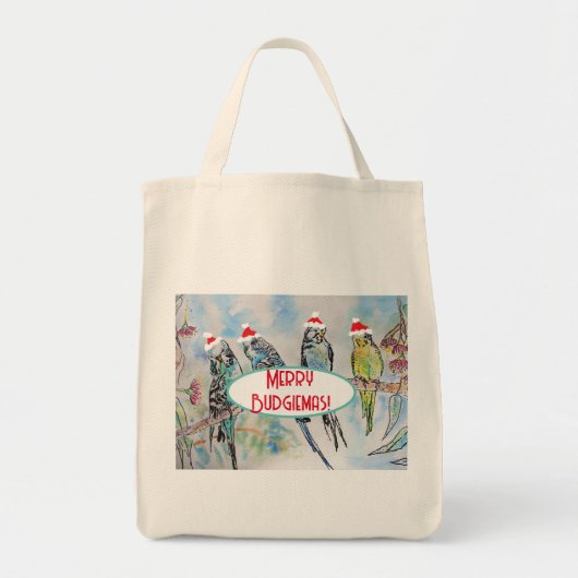 Weihnachts-Wasserfarbenmaler Vogel Tragetasche (Vorne)