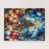 Weihnachts Wasserfarbenpuzzle Puzzle (Horizontal)