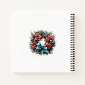 Weihnachts Wasserfarbenreath mit Holly Notizblock (Rückseite)