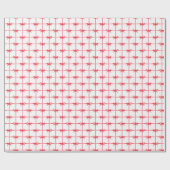 Weihnachts Wasserfarbenrotes Gebäck & Grid Ribbons Geschenkpapier (Flach)