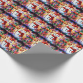 Weihnachts-Watercolor-beschichtetes Glas-Wrapping Geschenkpapier (Ecke)