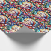 Weihnachts-Watercolor-beschichtetes Glas-Wrapping Geschenkpapier (Ecke)