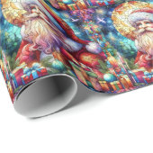 Weihnachts-Watercolor-beschichtetes Glas-Wrapping Geschenkpapier (Rolleneckpunkt)