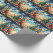 Weihnachts-Watercolor-beschichtetes Glas-Wrapping Geschenkpapier (Ecke)