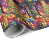 Weihnachts-Watercolor-beschichtetes Glas-Wrapping Geschenkpapier (Rolleneckpunkt)